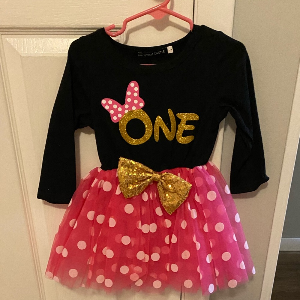 Minnie Mouse ONE First Birthday Dress